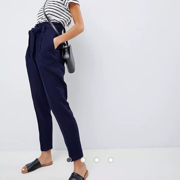 ASOS Pants - ASOS tailored casual tie waist linen peg pants